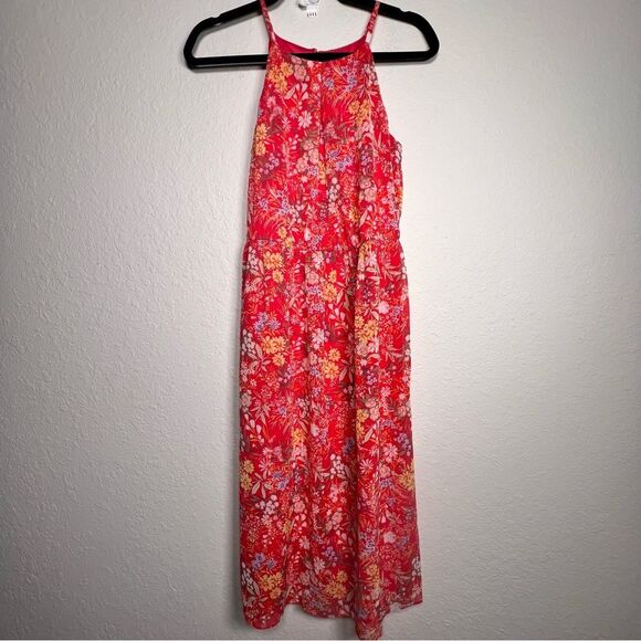 The general good floral print, fully lined sheer midi dress 🌺 small - Picture 1 of 7